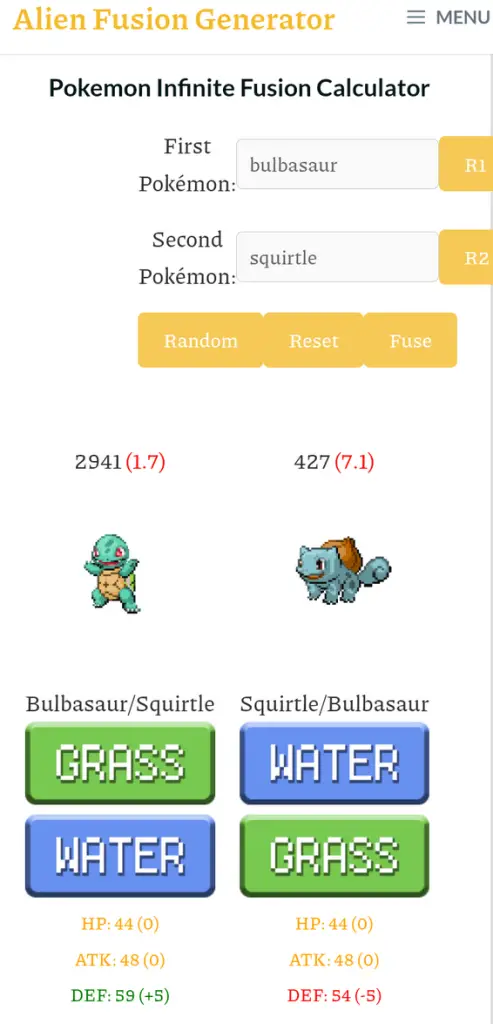 Pokemon fusion bulbasaur and squirtle