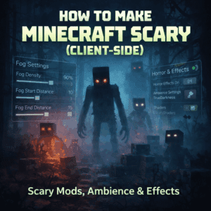 how to make minecraft scary